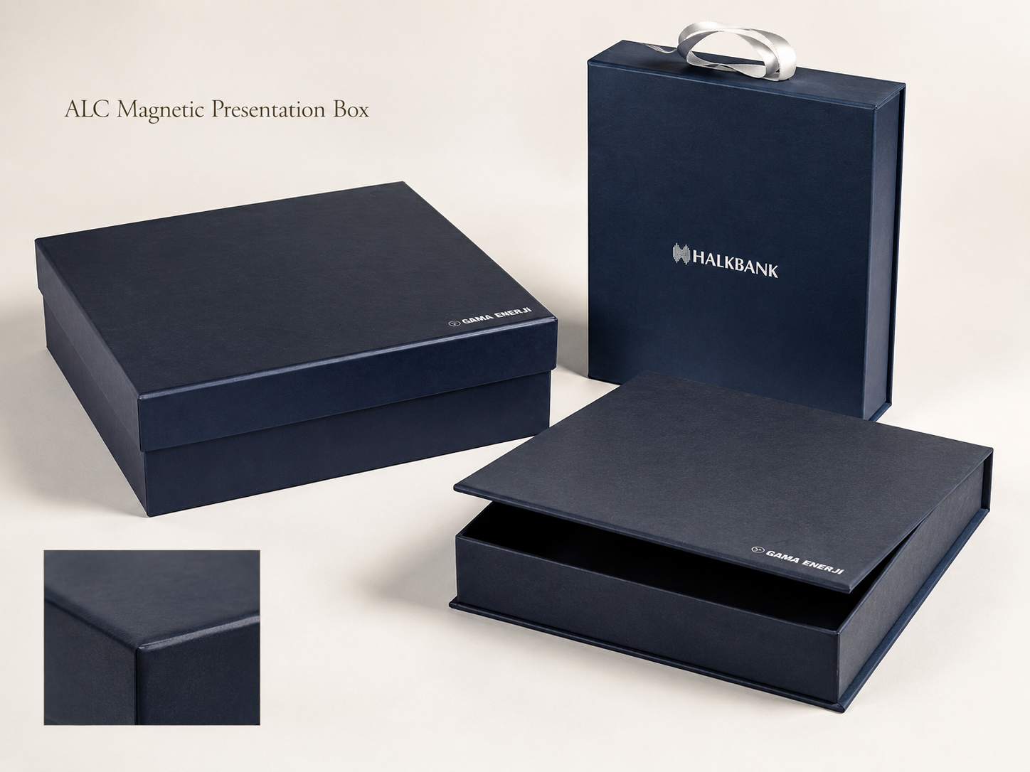 ALC magnetic rigid presentation box, closed view